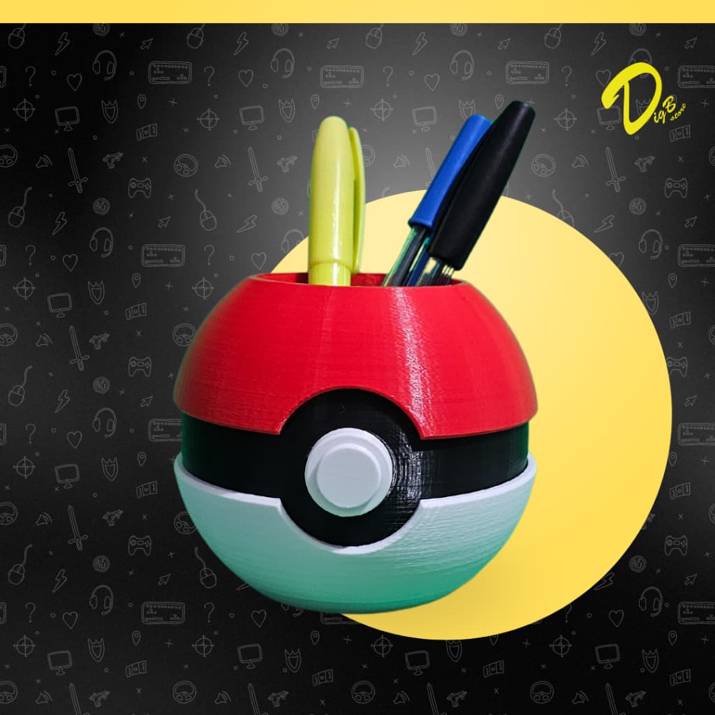 Porta Lápis Pokebola Pokemon Decoração Presente -