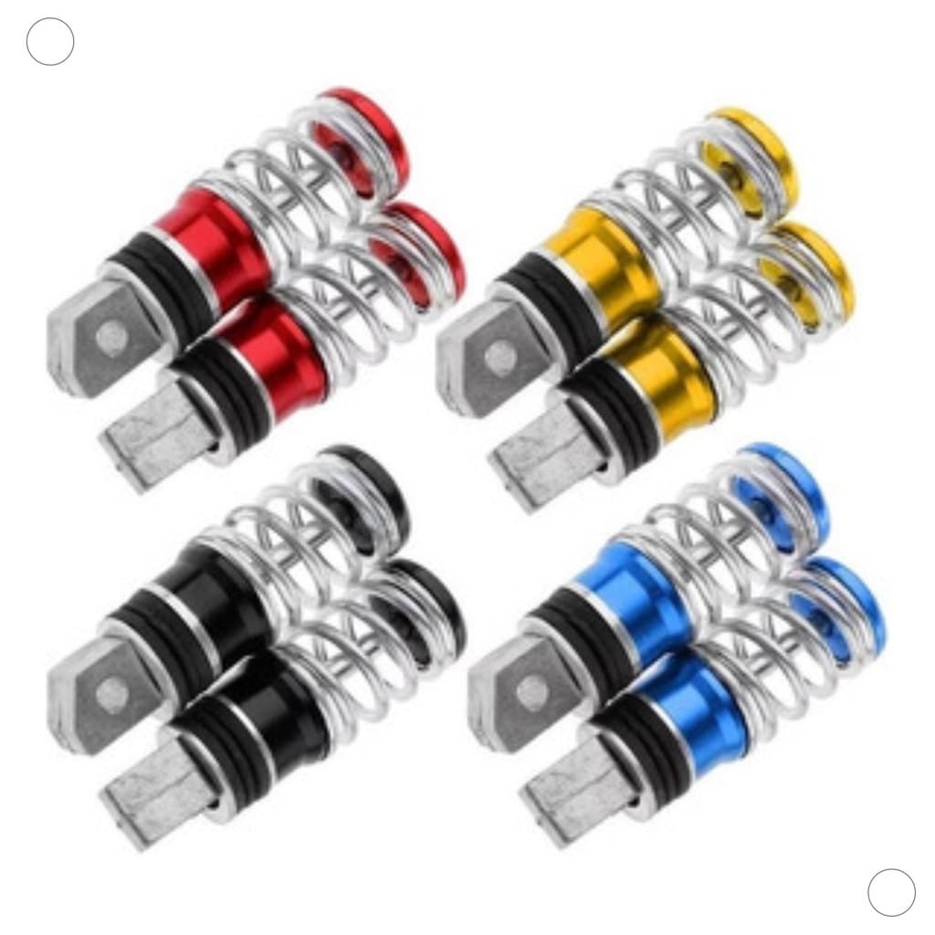 Pedaleira Esportiva Modelo Mola Universal Para Motos Esportivo Cromado Alumínio Colorida