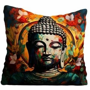 Capa de almofada Buda colorido - budismo -budha
