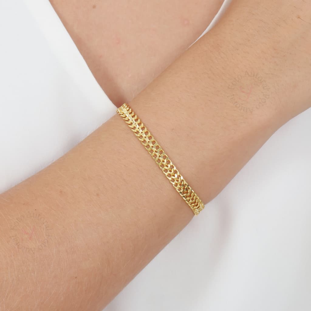 Pulseira Lacraia Malha de aço Feminina Cod.La1