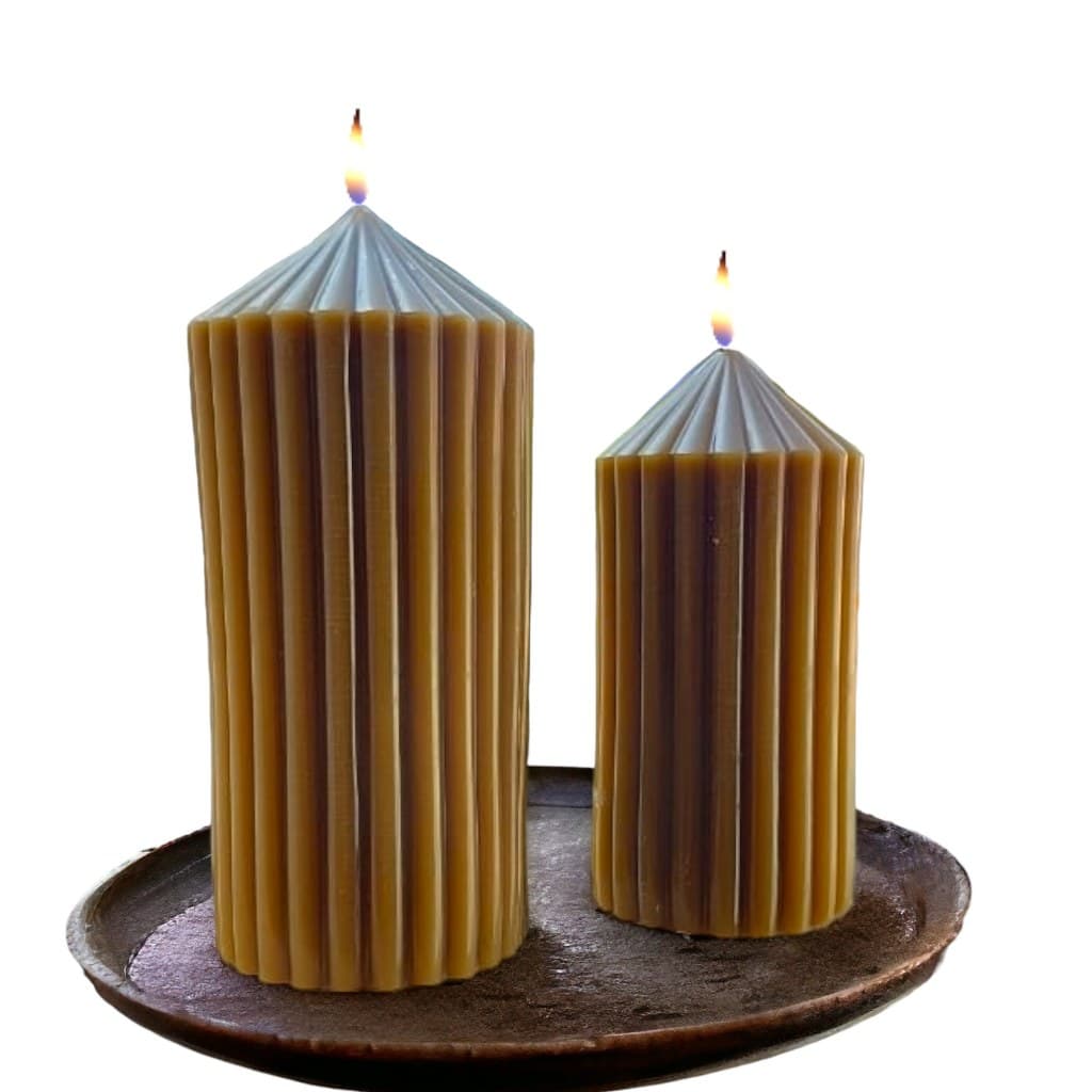 Conjunto Velas Geométricas de Cera de Abelha - Conjunto Único com Fragrância Pura de Mel