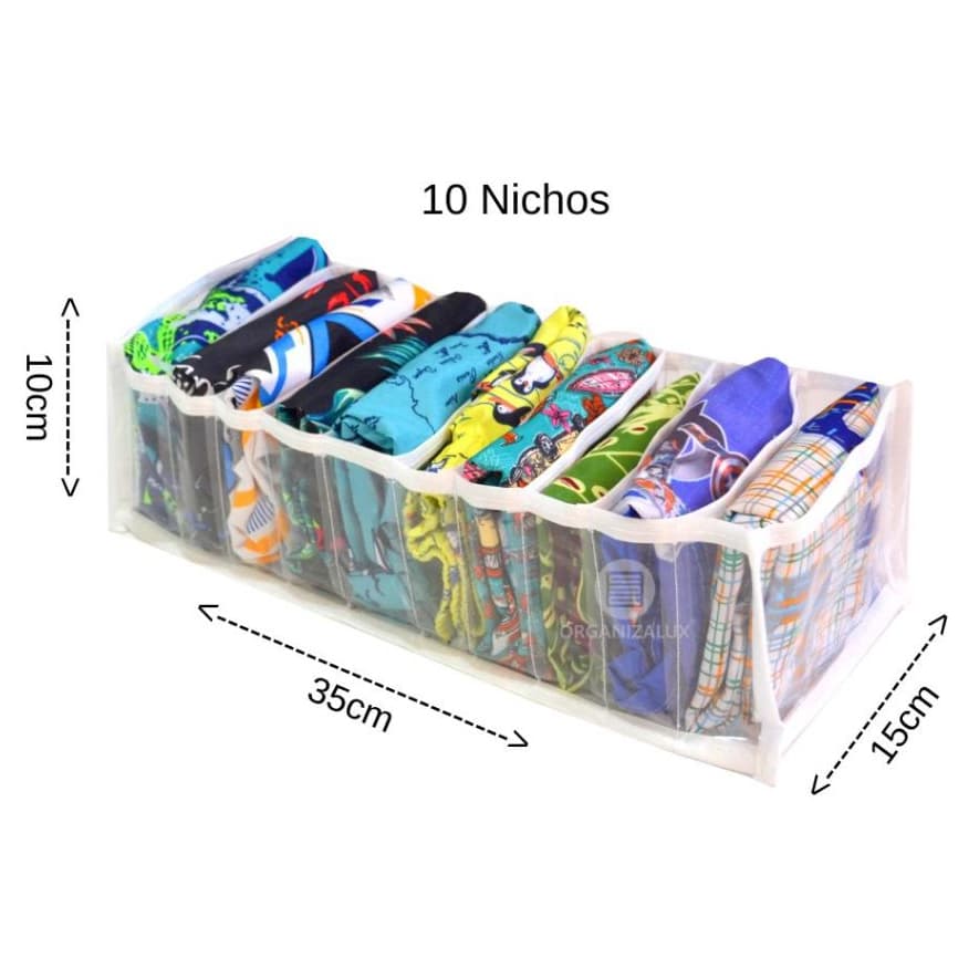 10 Colmeia Organizadora de Guarda Roupa adulto e bebê (M) - Organizalux