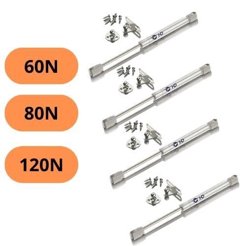 Kit 4 Pistão A Gás Amortecedor 60N (12kg) Para Porta de Móveis e Armários