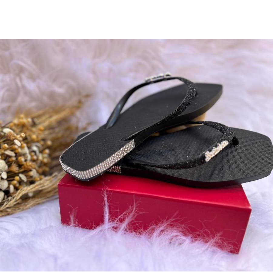 CHINELO feminino san lolla com gliter na correia sandalia antiderrapante e confortável LANÇAMENTO
