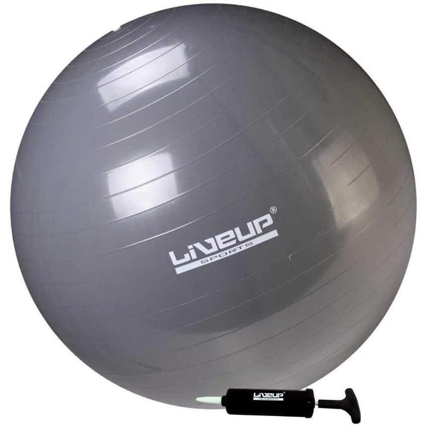 BOLA SUIÇA PREMIUM - 85CM - CINZA LIVEUP