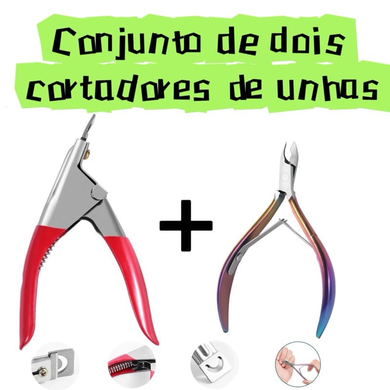 Cortador De Unhas Alicate Tips Sorriso Reta Postiça  Alicate Cortador Unhas