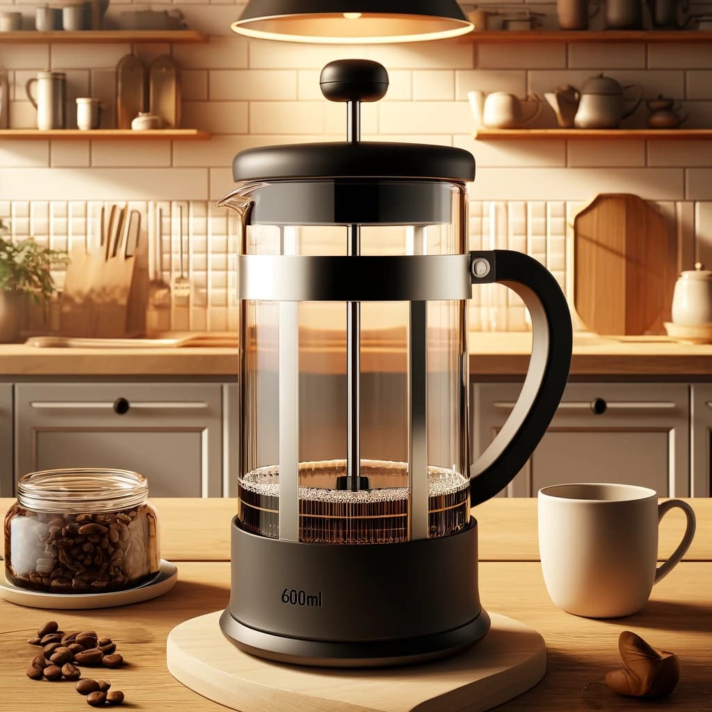 Cafeteira Prensa Francesa Cremeira de Vidro Café Leite Cremoso Chá 600ml