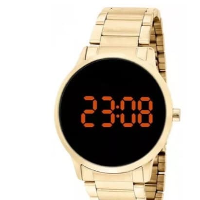 Relógio Feminino Led Watch Redondo Digital Luxo Strass Rosé Prata Dourado 2342