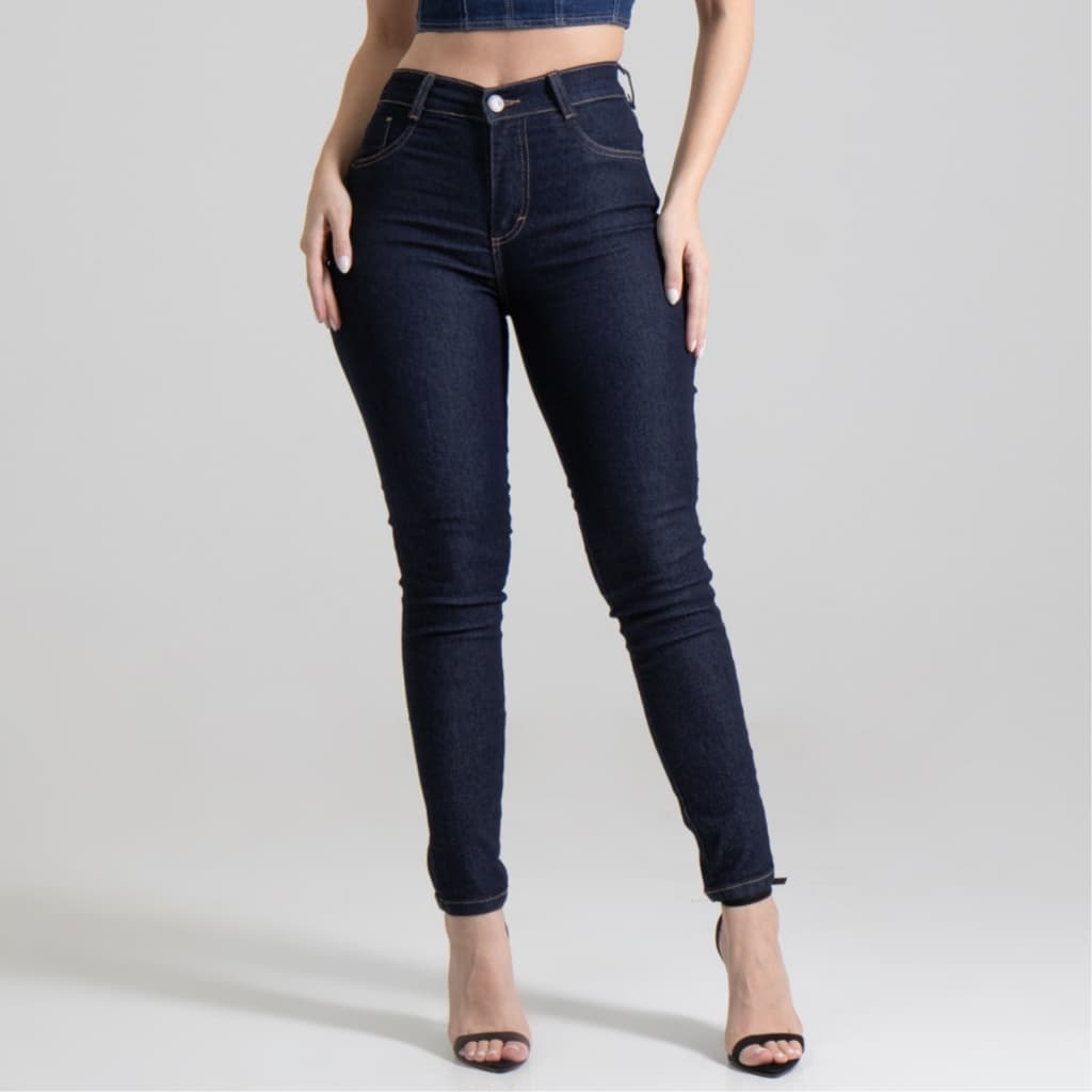 Calça Jeans Feminina Skinny Sawary Original Lycra Elastano Roupas Femininas Moda Elegante Bonita