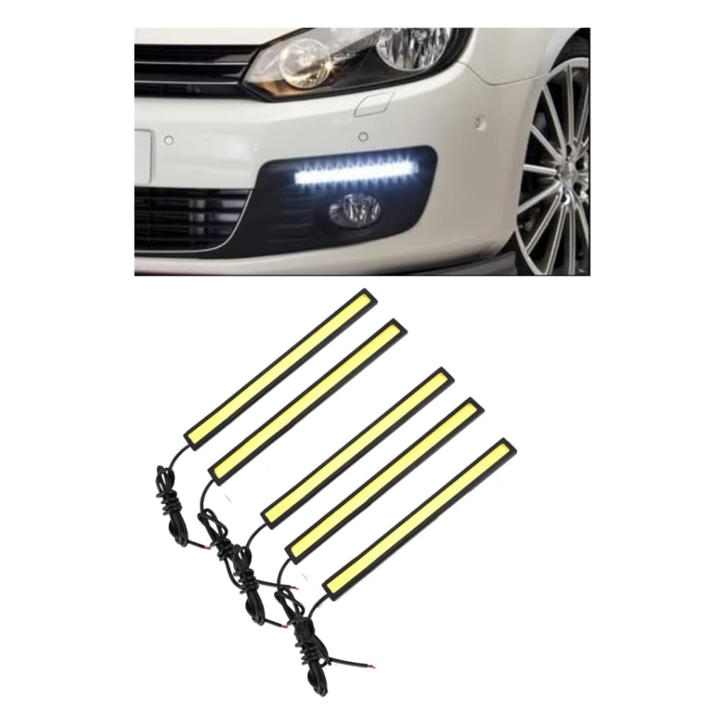 5 Led Fita Luz DRL 17cm automovito 1200 lumens Branca 6000K Iluminação interna veicular