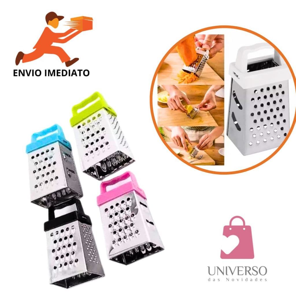 Mini Ralador De 4 Faces  De Inox Legumes Alho E  Queijo E Legumes .