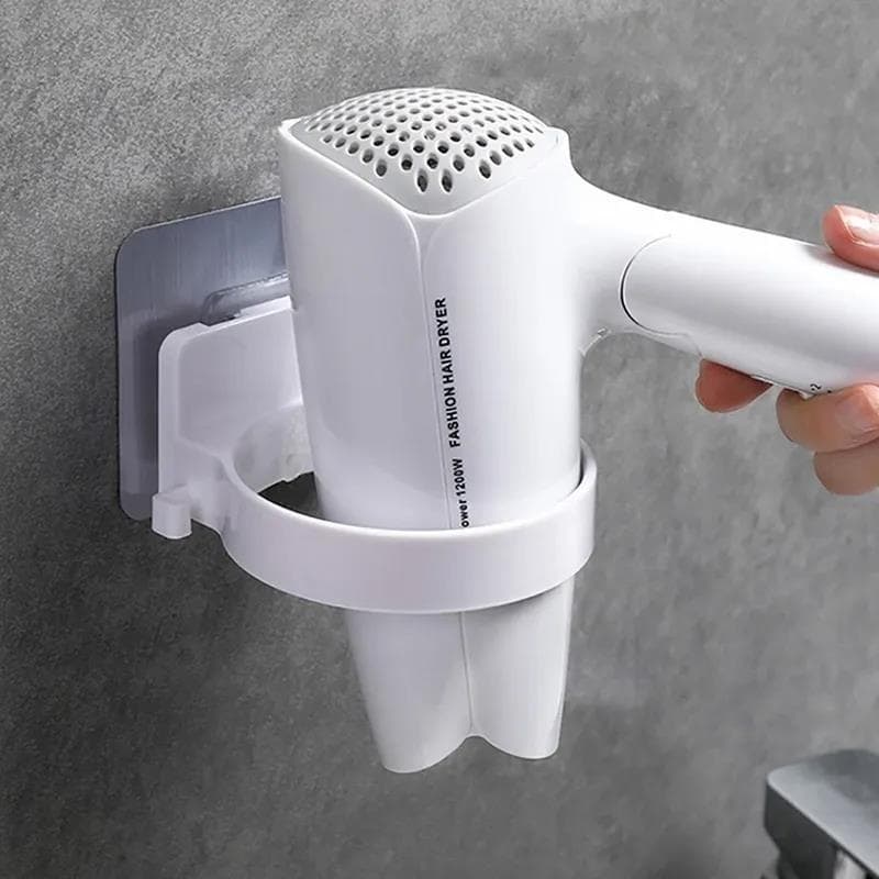 Suporte Porta Secador De Cabelo Adesivo De Parede Sem Furos