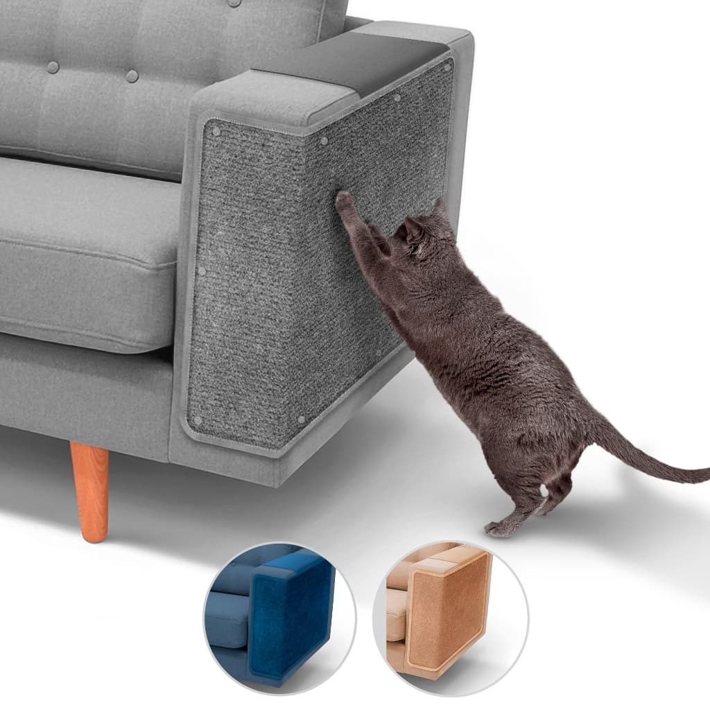 Protetor De Sofá E Arranhador Para Gatos - Par - Com Bolso