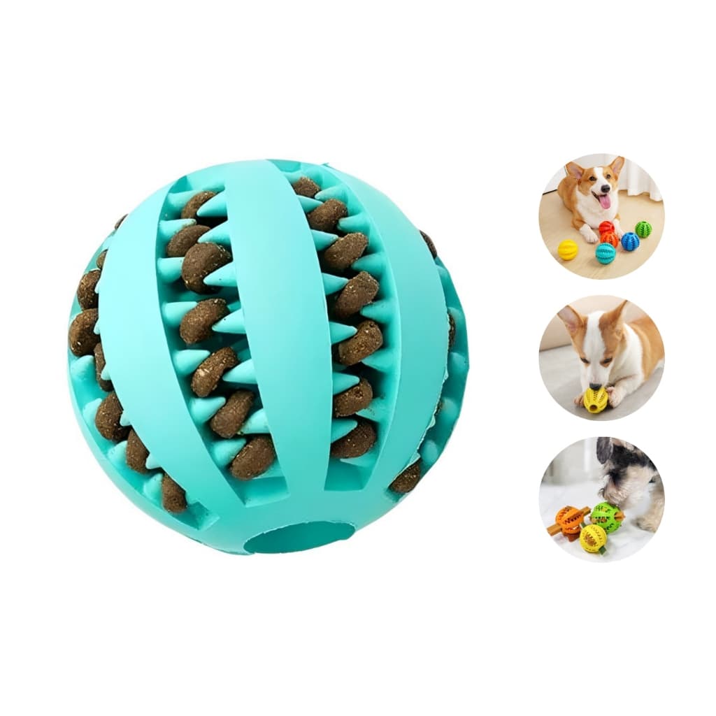 Bolinha Interativa Porta Petisco Petyc Cachorro Brinquedo Divertido Mordedor Borracha Natural Treinamento Recompensa