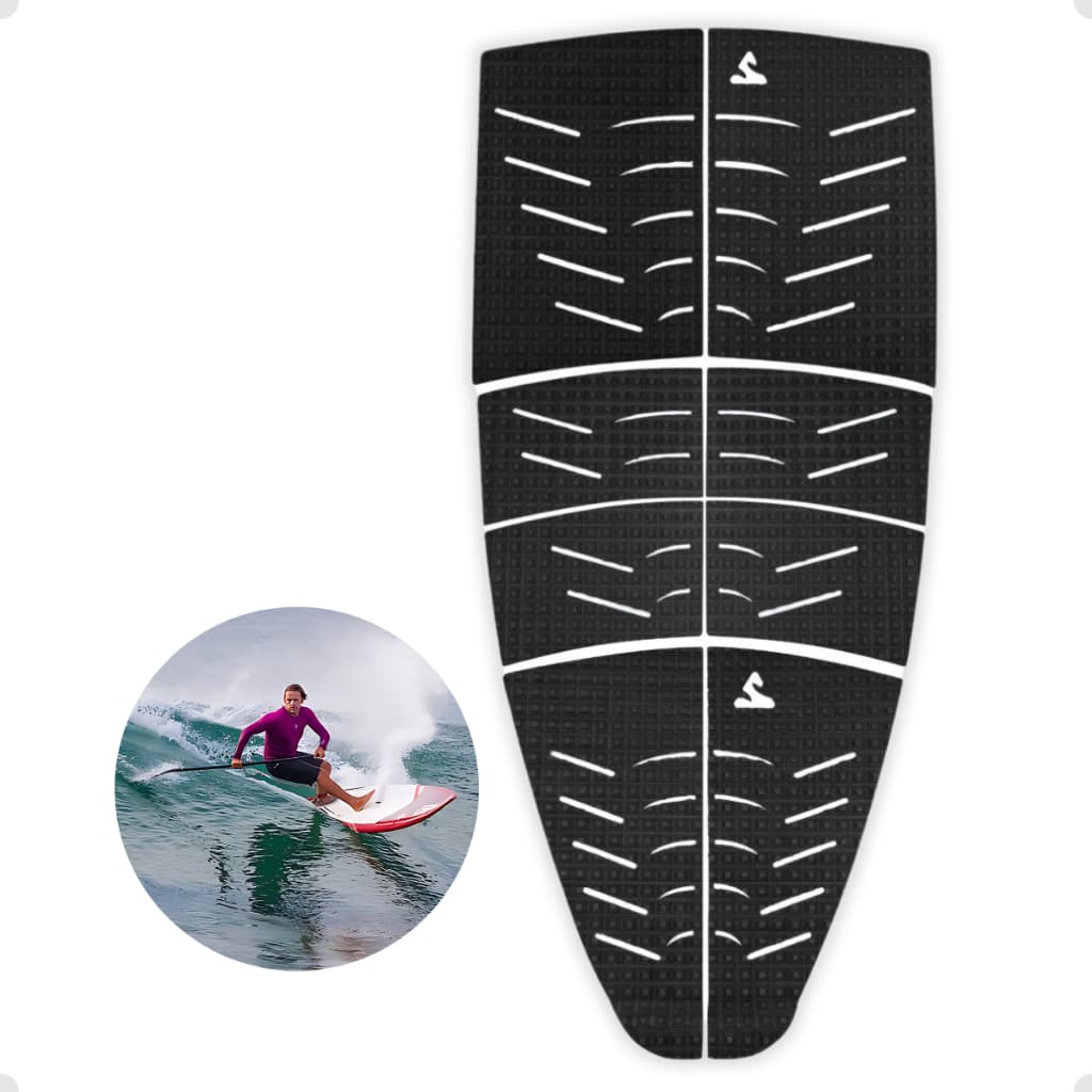 Deck Supwave Preto Grip Pró Stand Up Sup Surf Antiderrapante Com Kick-Tail EVA Fresado