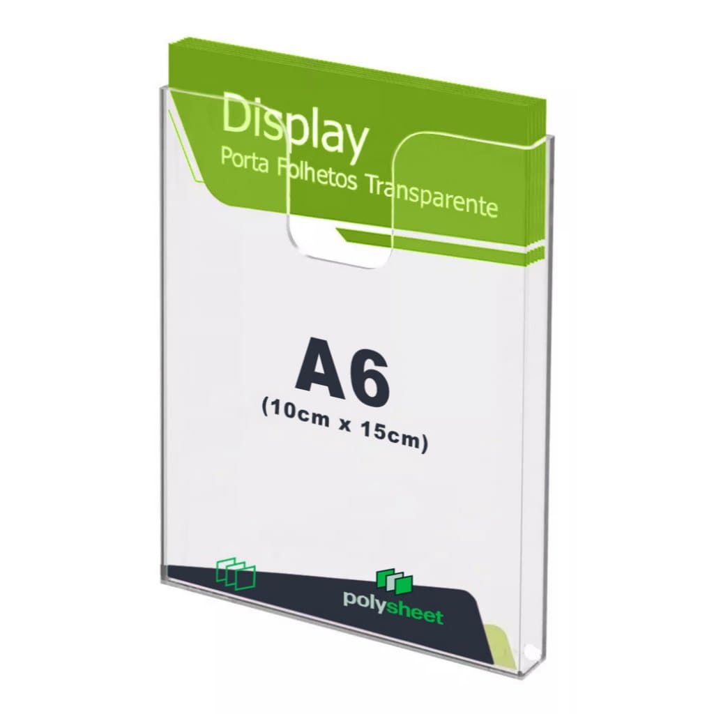 Prontuário Display Porta Folhas em Acrílico A6