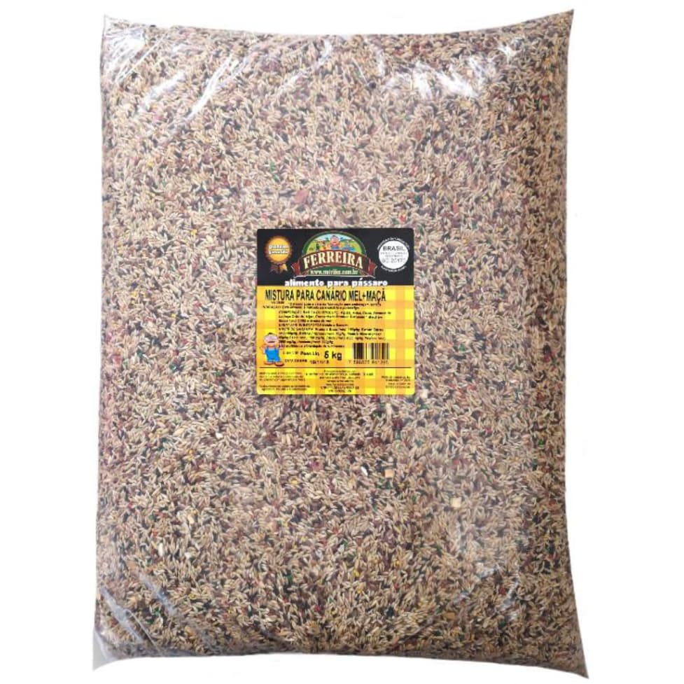 Mistura de Sementes Premium para Canário com Mel e Maçã 5 KG