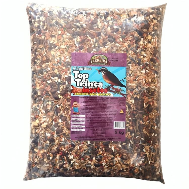 Ração para Trinca Ferros Premium com Insetos - Mistura Top Trinca Insetos 5kg