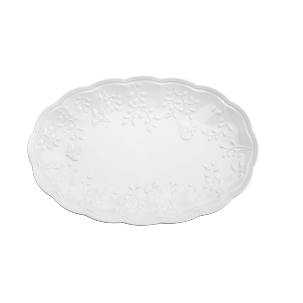 TRAVESSA DE PORCELANA NEW BONE BUTTERFLY FLOWER 31,5X21X2,5CM LYOR