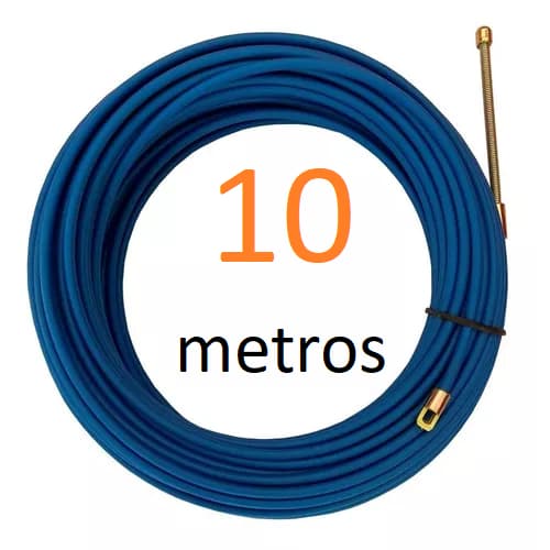 Guia Passa Fio Sonda 10 metros com Alma de Aço Profissional Azul