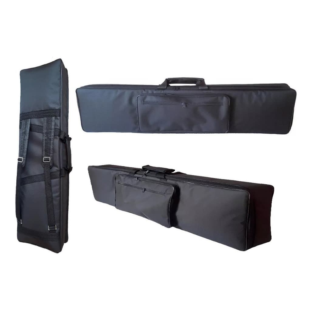 Capa Bag Master Luxo Profissional Carbon Para Piano Yamaha P121 Preto