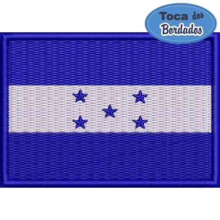 Patch Bordado Bandeira Honduras 5x7 cm Cód.BDP95
