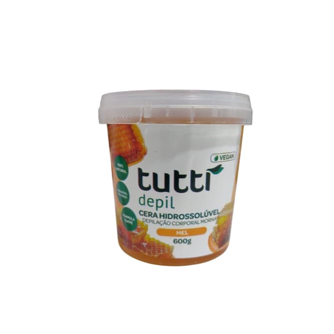 Cera hidrossolúvel Mel 600g Tutti Depil