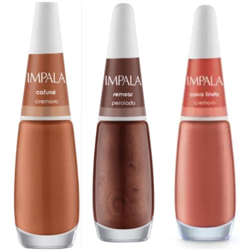 KIT de Esmaltes Impala Cafuné+Coisa Linda+ Semear+ - Kit Manicure