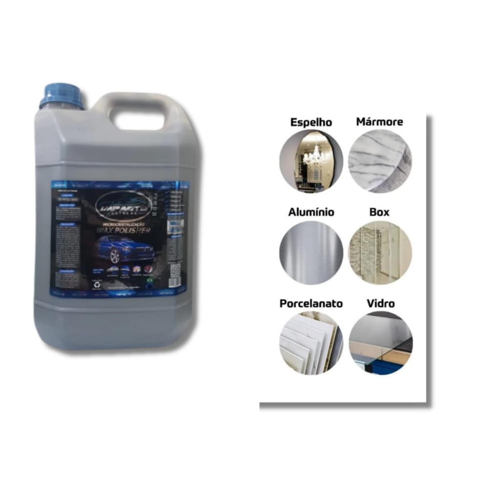 Cera Lavagem A Seco Microcristalização Wax Polisher  5 Litros Galão