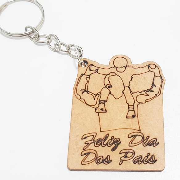 Chaveiro Em Mdf 3mm Modelo Pai 30 Unidades