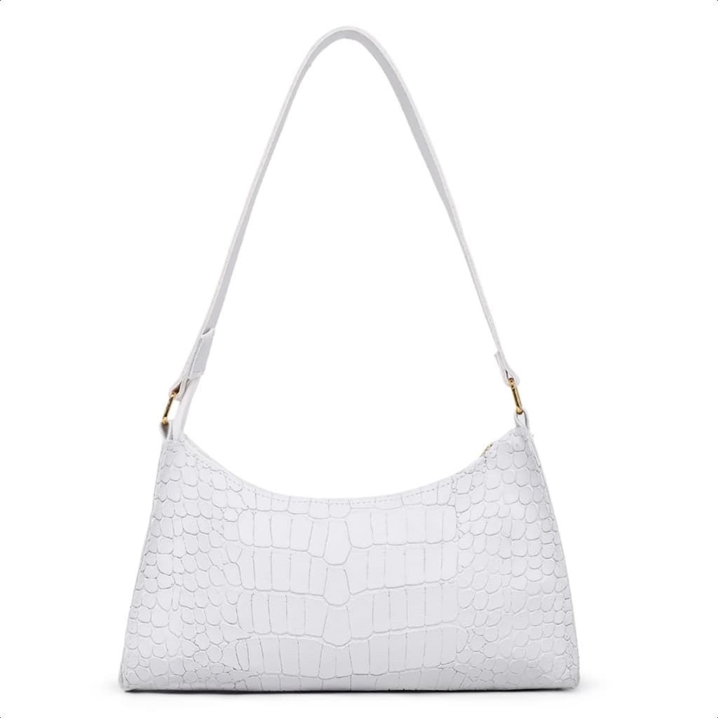 Bolsa Feminina Baguete De Ombro Blogueira Croco