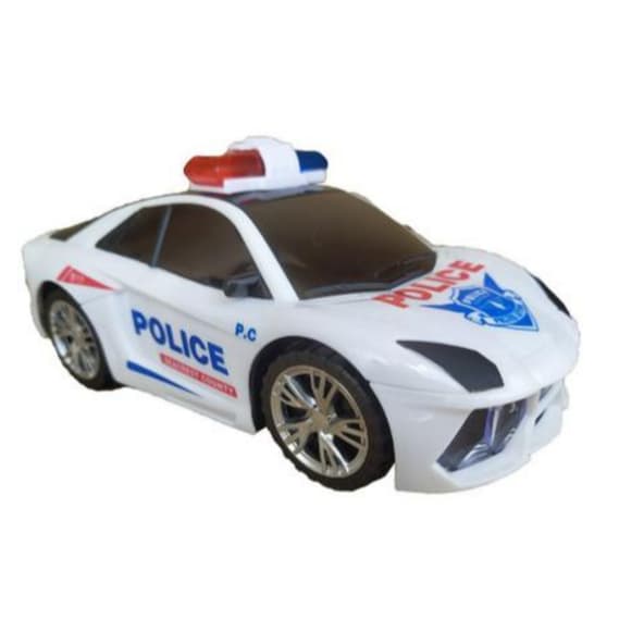 Carro de Policia para Menino Sirene 3D Luz Bate e volta OK043