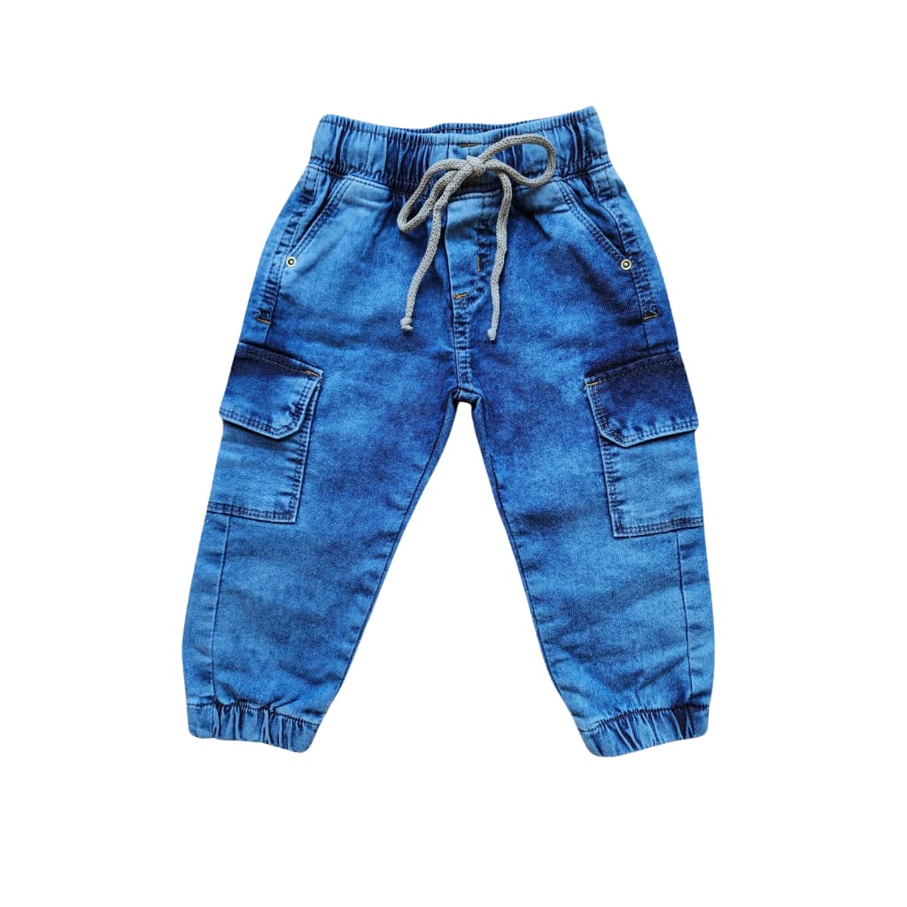 Calça Jeans Cargo Infantil Bebe Menino  P M G