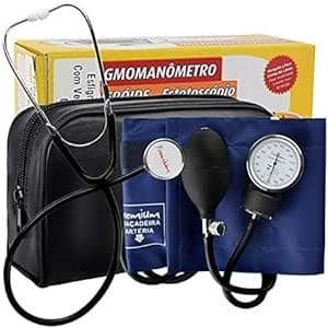 Esfigmomanômetro Aneróide Com Estetoscópio Premium Adulto