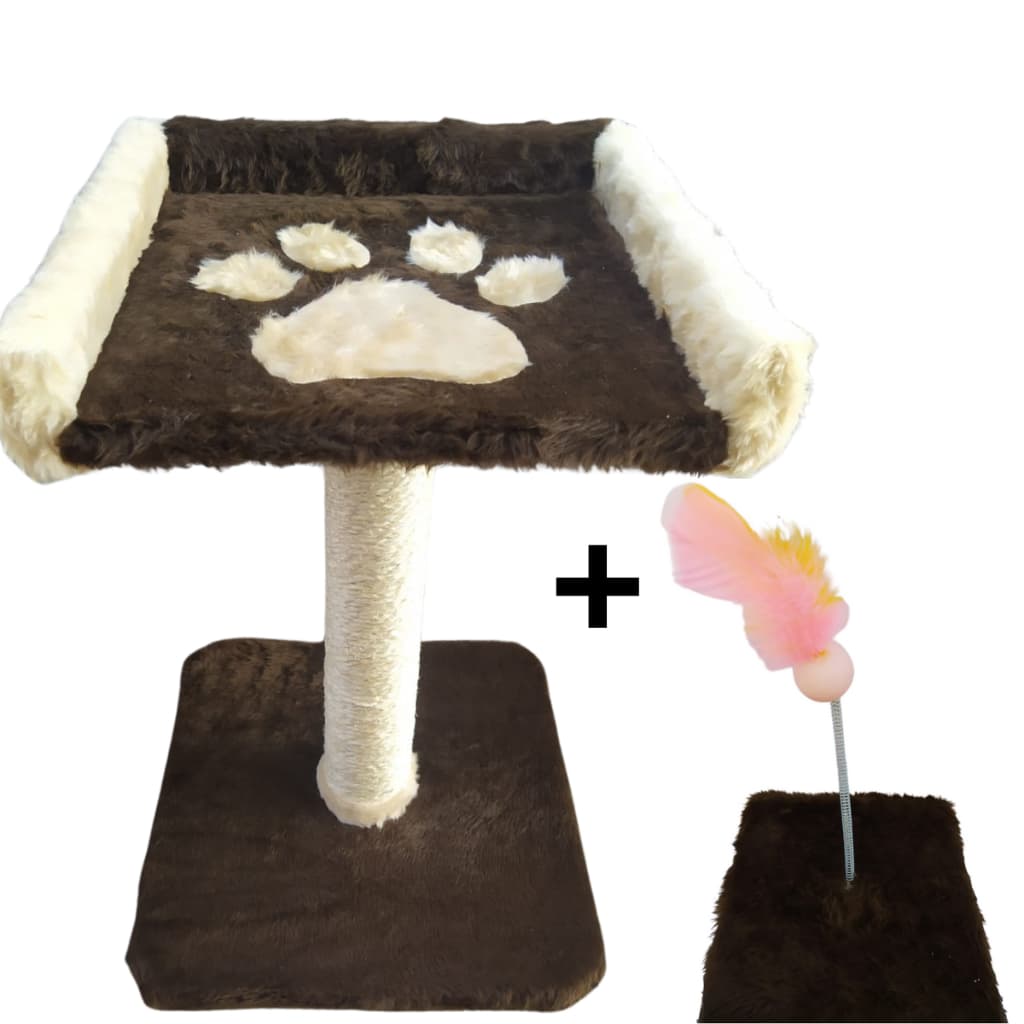 Arranhador gato caminha + brinquedo para gato com mola
