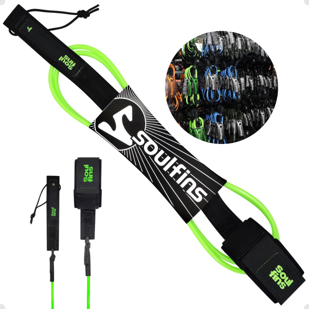 Leash Prancha de Surf Funboard 8pés x 6mm Duplo Girador Nó Simples Strap Tornozelo Surf Soulfins
