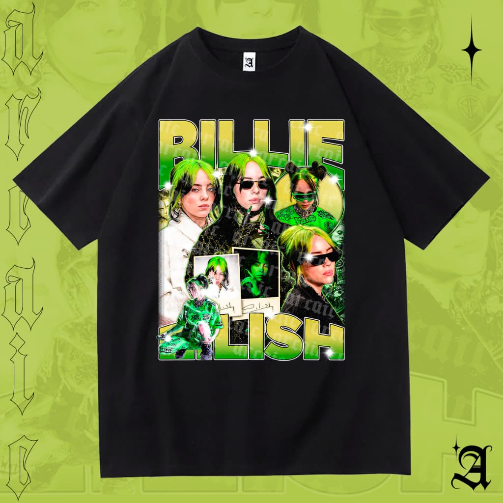 Camisa Básica Camiseta Billie Eilish Avocado Happier Than Ever Unissex - Arcaic