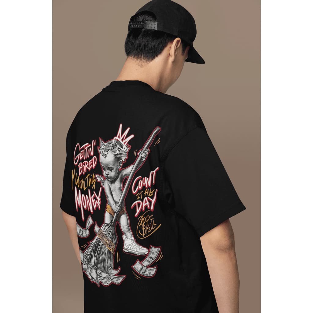 Camiseta Blusa 100% Algodão camisa  Masculina Moda StreatWaer lançamento Getin money costas