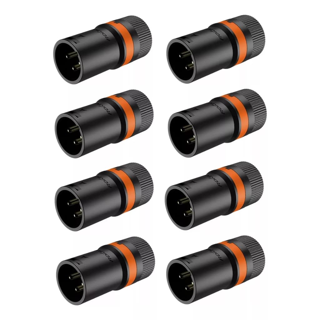 Kit 8 Conector Plug Roxtone Xlr Linha Lx3m Lx3f Low Profile