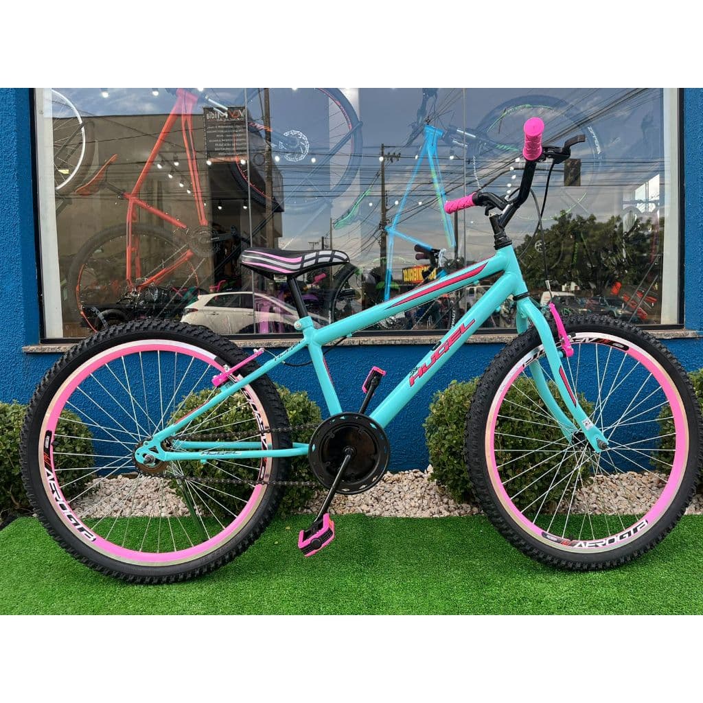 Bicicleta Bike Infantil Menina Aro 24 C/ Aros Aero Sem Marchas