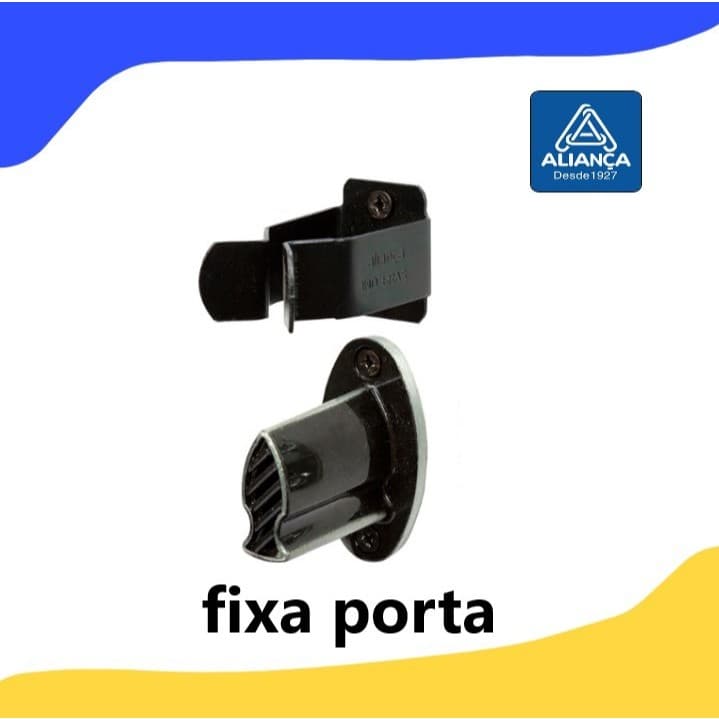 FIXA TRAVA PORTA ZAMAC LATÃO PARA PISO. em estoque.