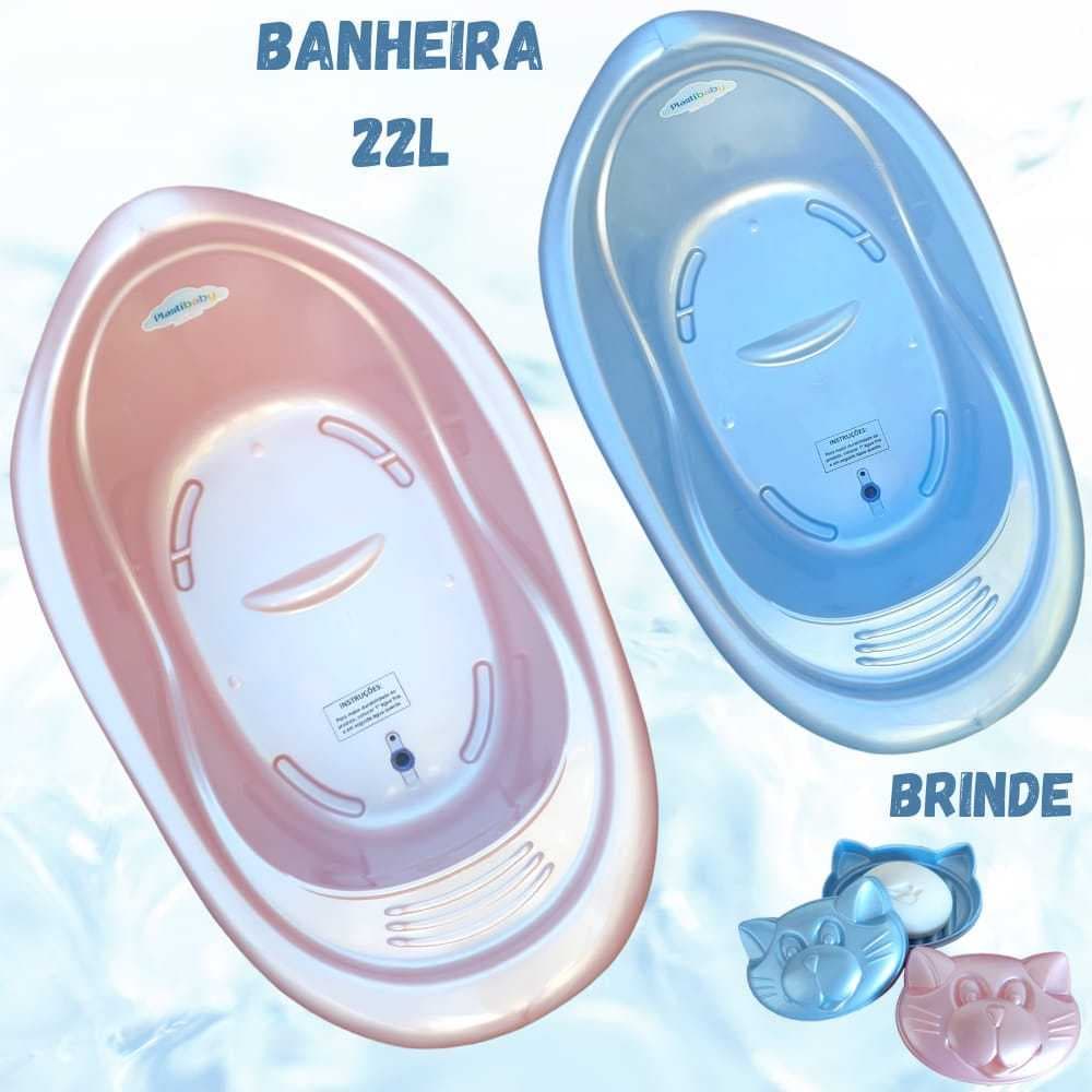 Banheira de bebe 22L Resistente Infantil Design Anatômico