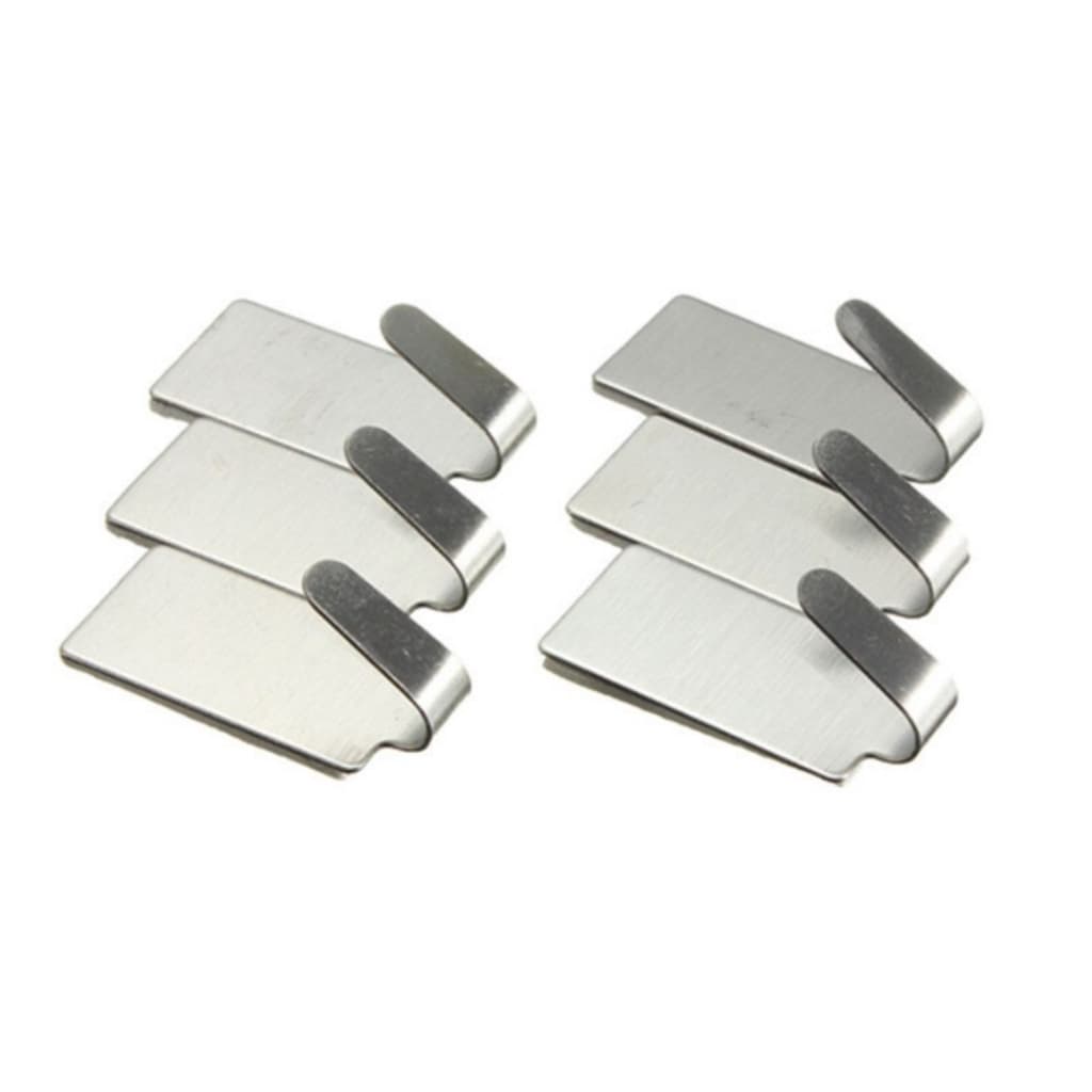 Gancho Inox Adesivo Kit 6 Peças Parede Banheiro