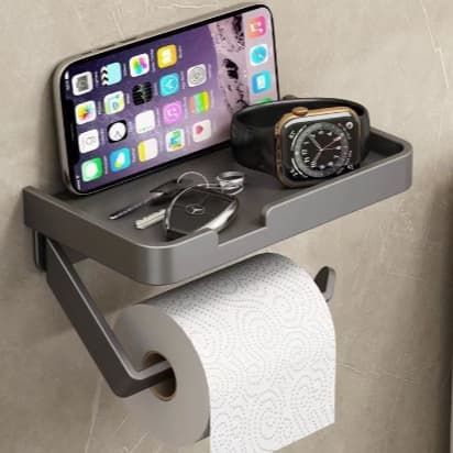 Suporte Organizador De Canto Suporte Adesivo Para Parede Para Banheiro e Cozinha Multiuso A Prava D'água De Aproximadamente 18CM