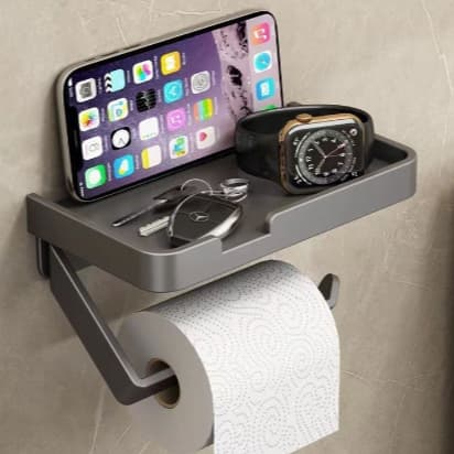 Suporte Organizador De Canto Suporte Adesivo Para Parede Para Banheiro e Cozinha Multiuso A Prava D'água De Aproximadamente 18CM