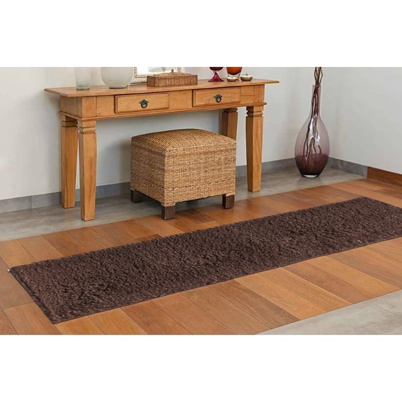 Tapete Silky 0,66 X 1,80 Passadeira Corredor Sala 100% Antiderrapante Pelo Macio Ótimo Acabamento