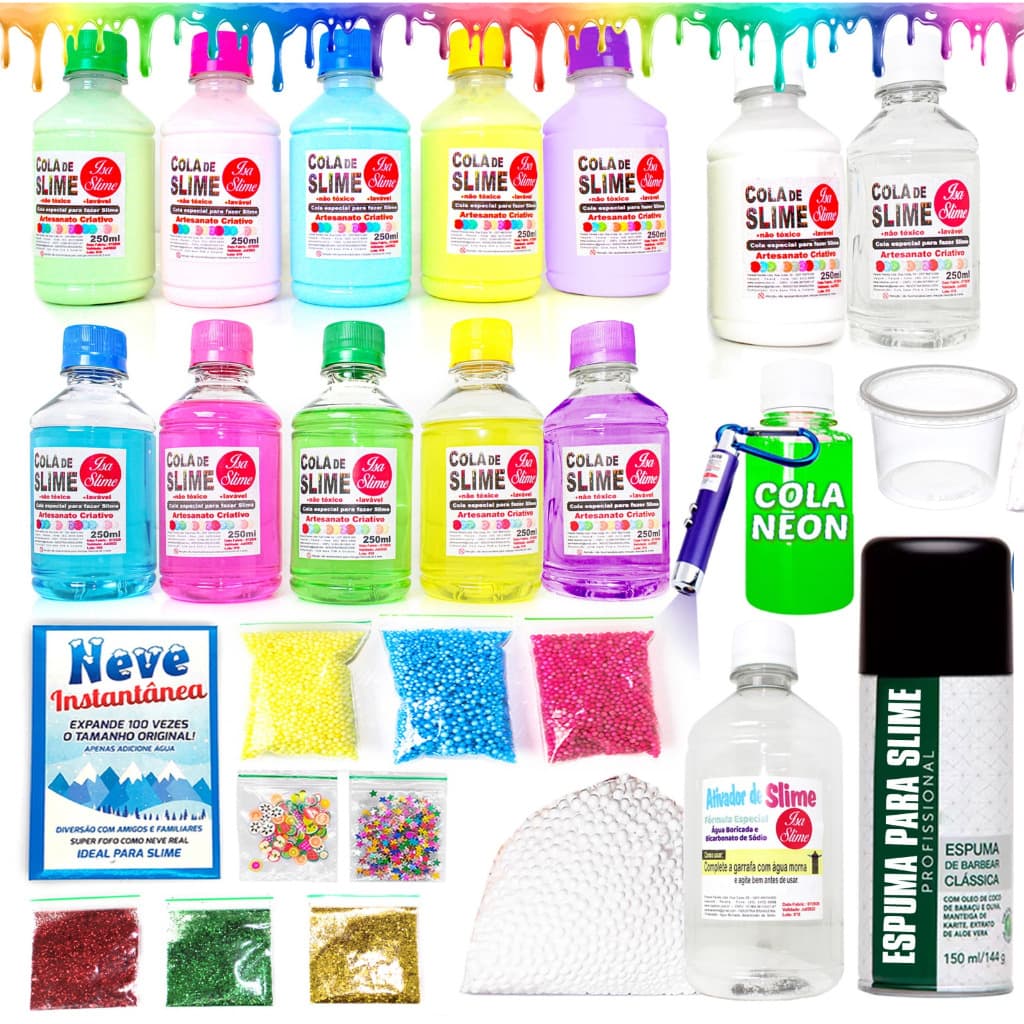 Kit Para Fazer Slime Isa Slime Original Isa Slime