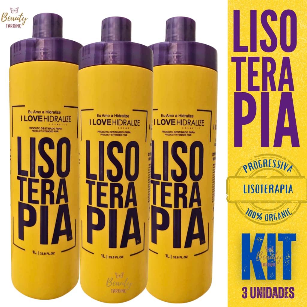 Kit Orgânica Sem Formol Lisoterapia 3 unid - Hidralise 1L - Liso Extremo