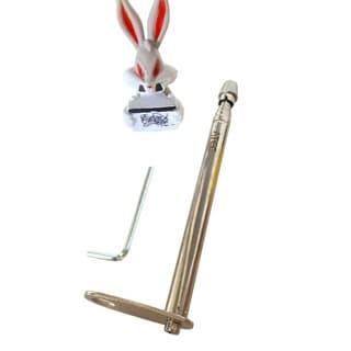 ANTENA RETRÁTIL CORTA PIPA MOTO + ENFEITE DE ANTENA MODELO COELHO
