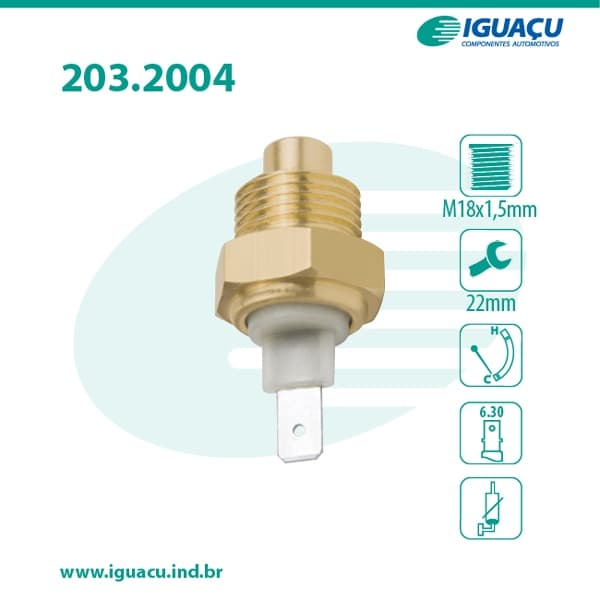 Sensor De Temperatura Painel Ford Belina 1.4 1.6 1970 A 1978 iguaçu 2004